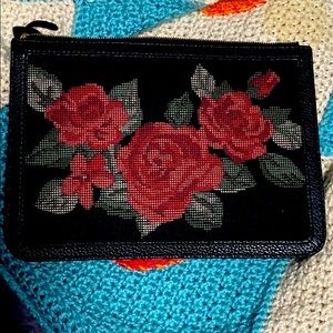 New w/o tags Kate Spade Rose Floral Leopard Clutch